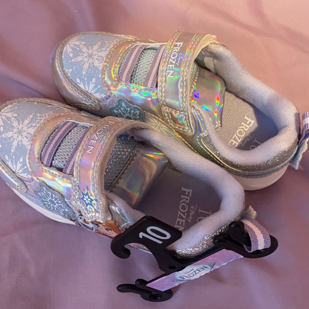 Kids Shoes - Silver and Blue